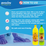 BISON Herbal Phenyl Floor Cleaner | Lemon Fresh | 20X Advanced Cleaning | Fights Germs - Image 5