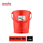 BISON 7 LTRS PEDAL DUST BIN – SILVER GREY