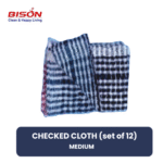 BISON CHECKED CLOTH MEDIUM (set of 12)